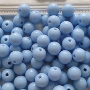 Contas acrilicas 8 mm azul