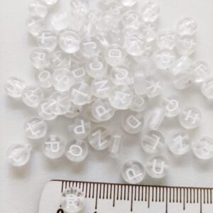 Letras acrílicas 6 mm transparente com branco