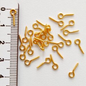 Camarão 9 mm em metal cor dourado