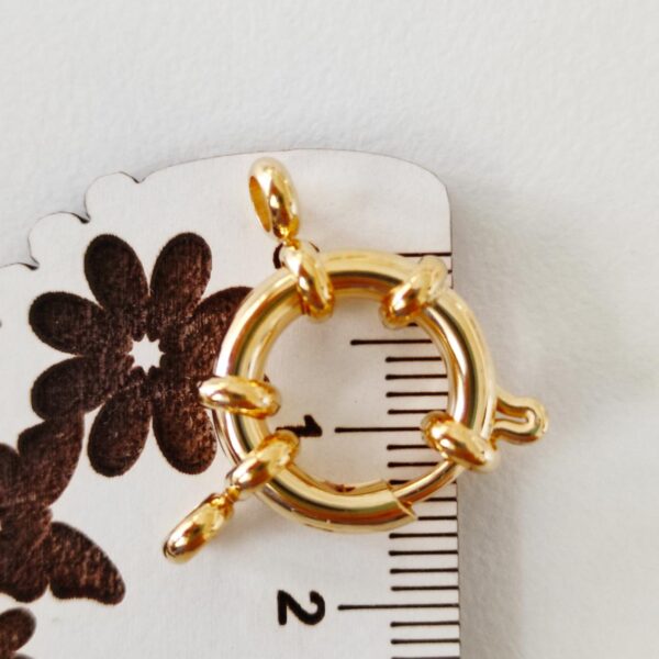 Fecho marinheiro em aço inoxidável dourado 15mm
