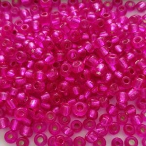 Missangas 3mm irregular furo de 1mm - cor Rosa Escuro 30gr