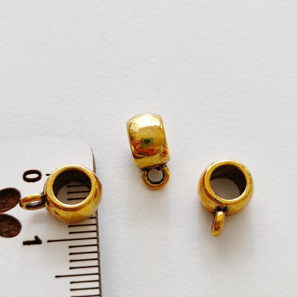 Base para pendente em metal 8 mm-furo 4 mm