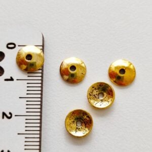 Separador em metal dourado 8mm-furo 1 mm