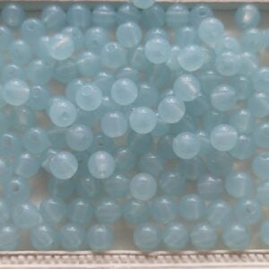 Contas acrilicas 6 mm- cor azul translucido