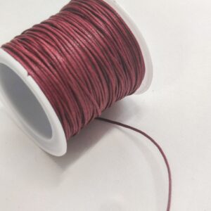 Fio de algodão encerado-1 mm-Vermelho escuro