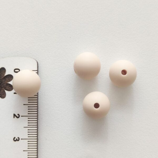 Contas em silicone 10 mm-Bege