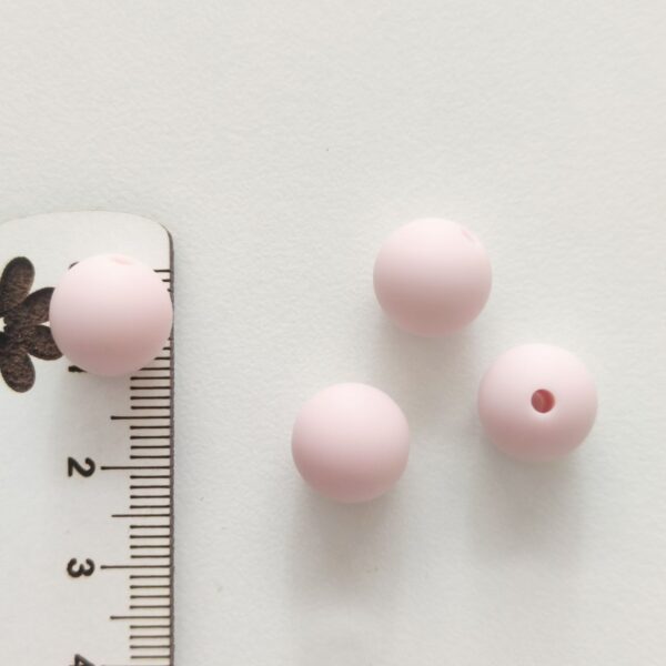 Contas em silicone 10 mm-Rosa