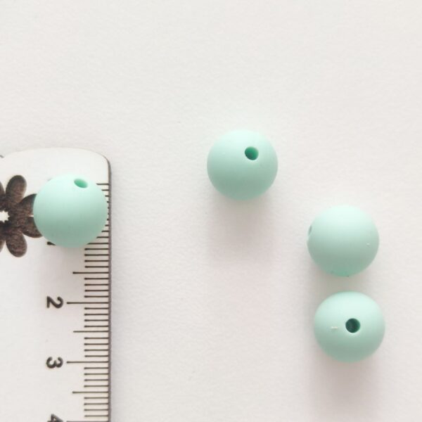 Contas em silicone 10 mm-Verde