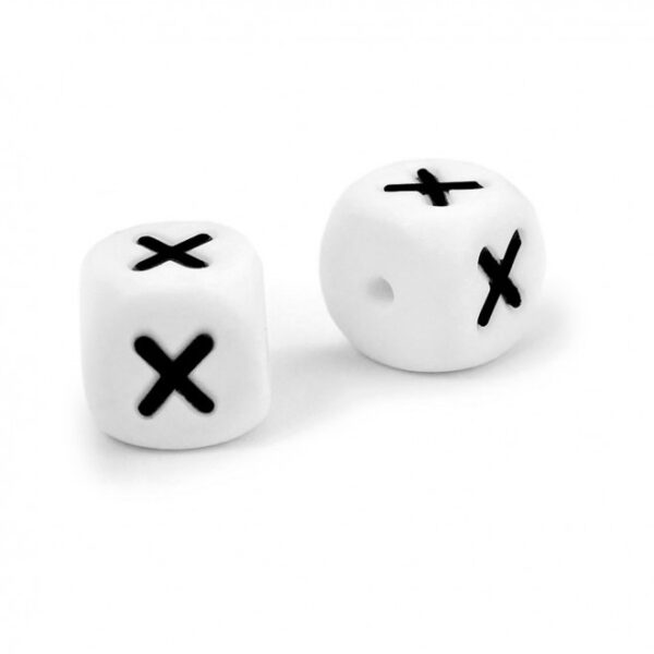 Letra em silicone 12mm para prende chucha- X