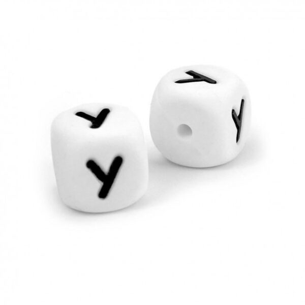 Letra em silicone 12mm para prende chucha- Y