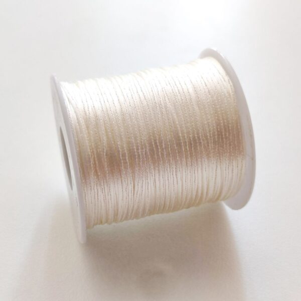 Bobine fio de cetim 1 mm-Branco