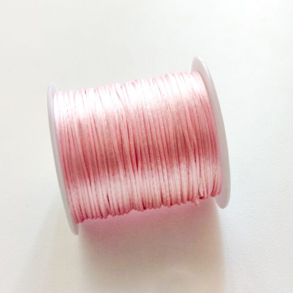 Bobine fio de cetim 1 mm-Rosa claro