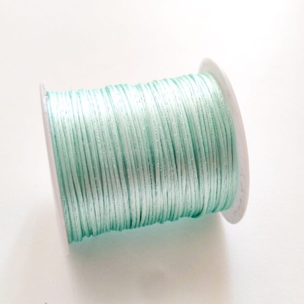 Bobine fio de cetim 1 mm-Verde àgua