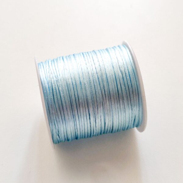 Bobine fio de cetim 1 mm-Azul claro