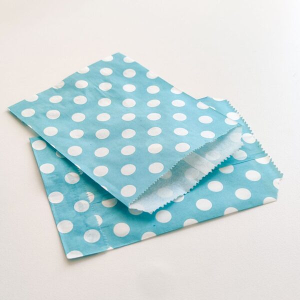 Saco de papel est.azul/bolinhas 9,5x14 cm