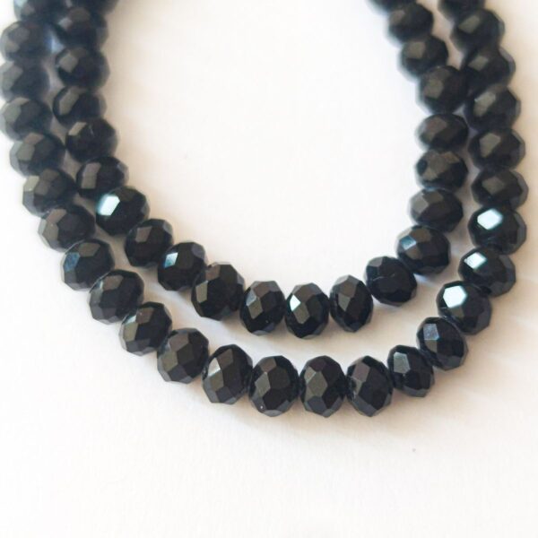 Fiada Cristal facetado 4mm preto