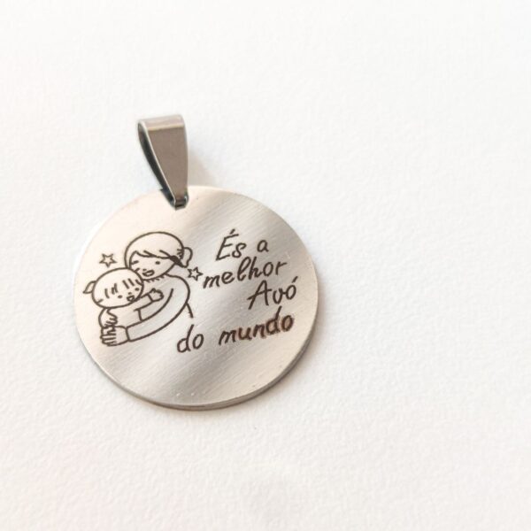 Medalha em aço inoxidável- AVÓ
