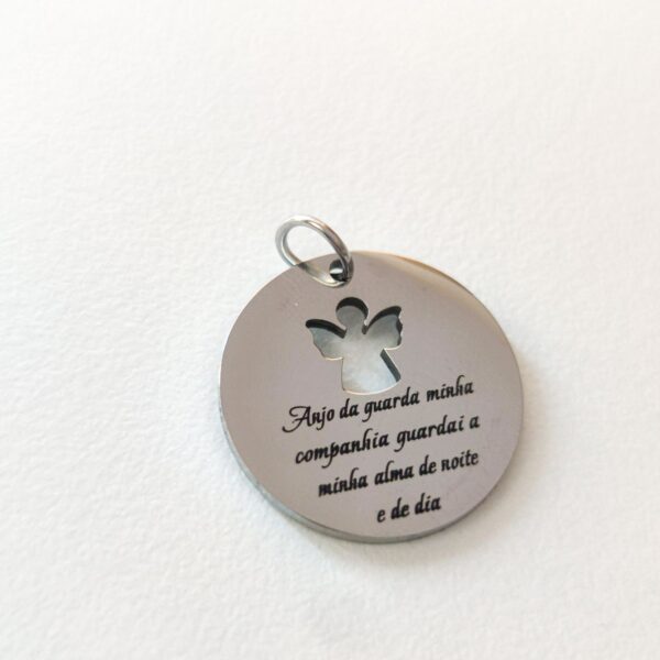 Medalha em aço inoxidável-anjo da guarda