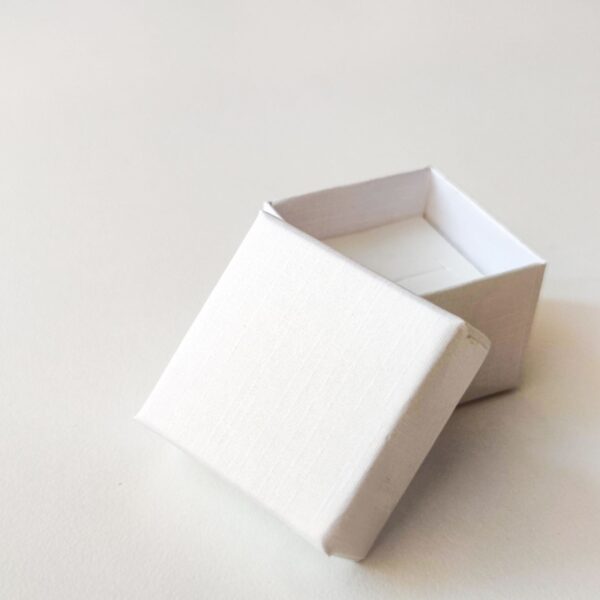 Caixa cartão forrado-branca 5x5x3,5