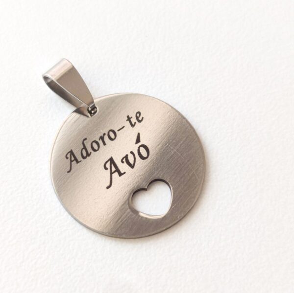 Medalha em aço inoxidável- Avó