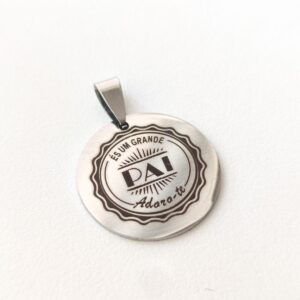Medalha em aço inoxidável- Pai