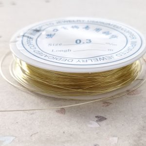 Fio arame de cobre "COPPER" 0.3- dourado