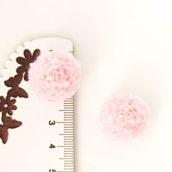 Pompom em lã- 20 mm- Rosa claro