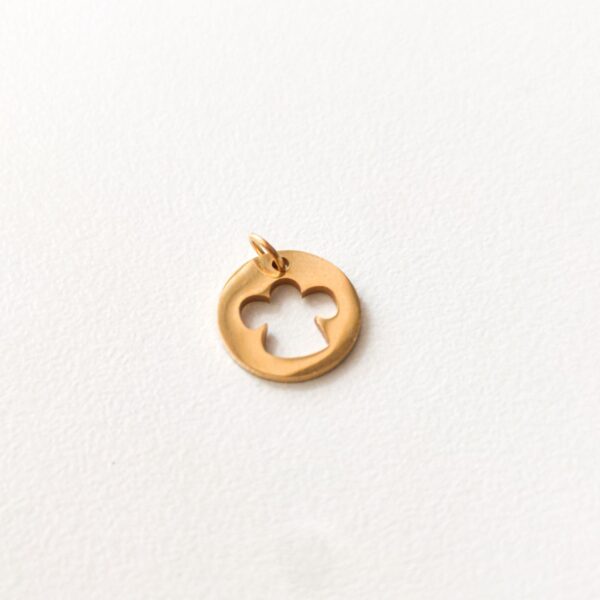 Pendente em aço inoxidável anjo dourado