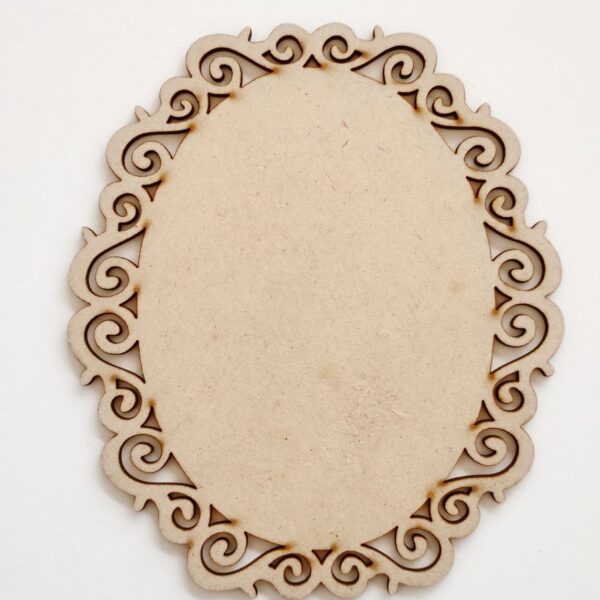 Moldura em mdf oval