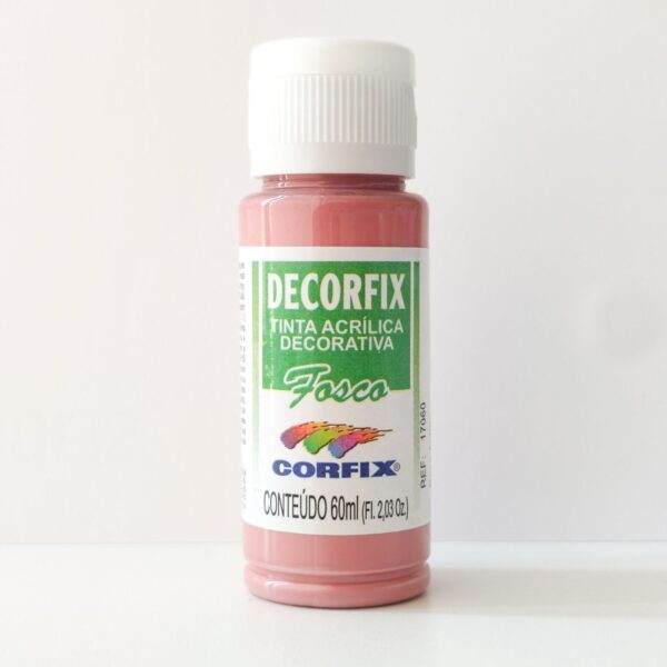 Tinta acrilica DECORFIX-60 ML-340 ROSA ANTIGO