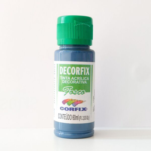 Tinta acrilica DECORFIX-60 ML-382 AZUL PETROLEO