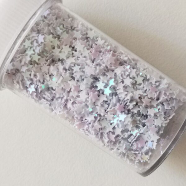 Lantejoula formato estrela -20 GR -3 mm-branco
