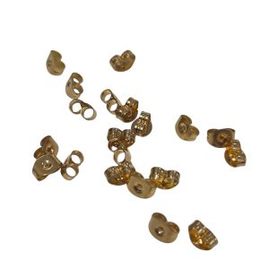 Fechos para brincos em aço inoxidável dourado