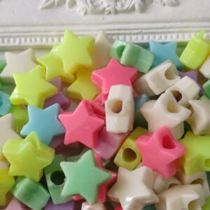 Estrelas acrilicas 12 mm-cores mix- tons pastel