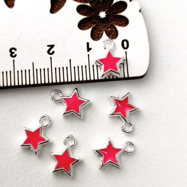 Pendente metálico estrela- rosa escuro