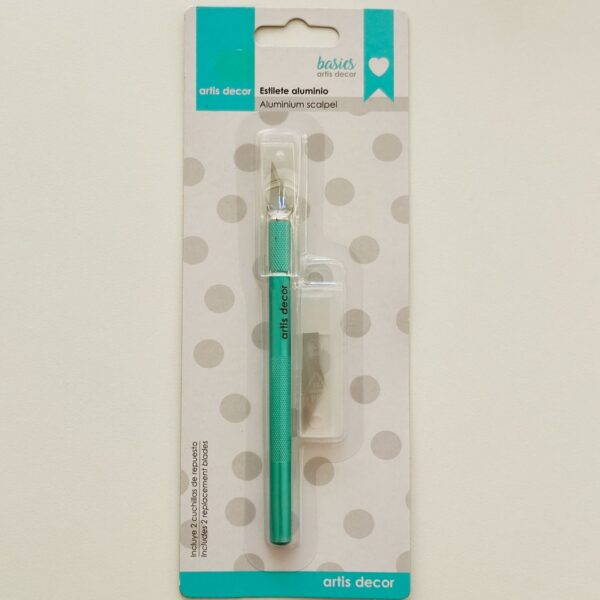 BISTURI ALUMINIO MINT + 2 LAMINAS ARTIS DECOR