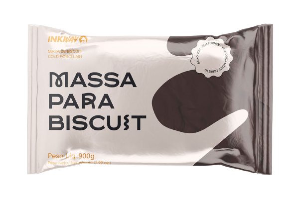 MASSA BISCUIT 900grs-MARRON CHOCOLATE- INKWAY