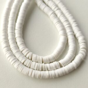 Fiada de discos de polímero- 6 mm-BRANCO