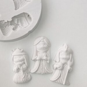 Molde em silicone, reis magos plano