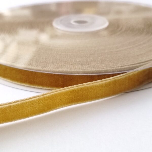 Fita veludo amarelo dourado 10 mm / Bobine