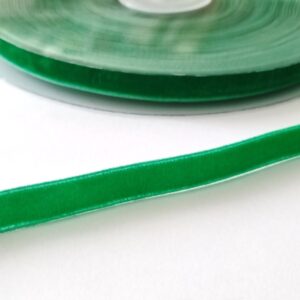 Fita veludo verde pinheiro 10 mm / Bobine