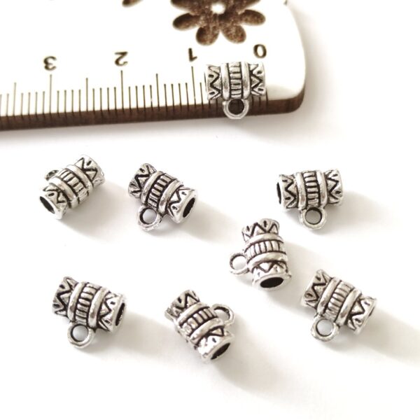 Base para pendente em metal 8 mm-furo 3 mm