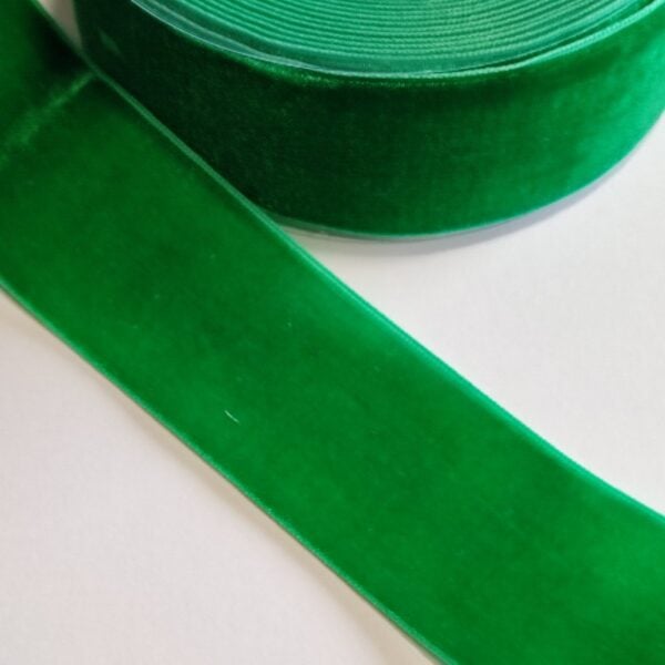 Fita de veludo-40 mm- Verde - Bobine