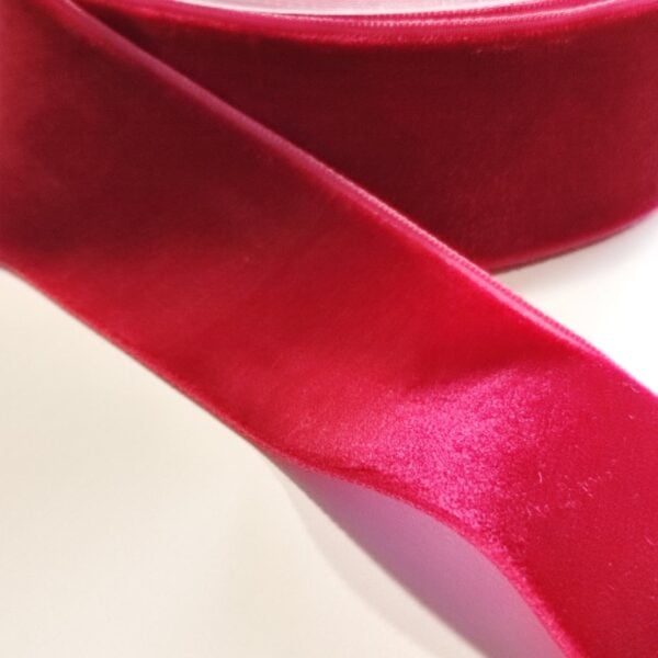 Fita de veludo-40 mm- Vermelho escuro - Bobine