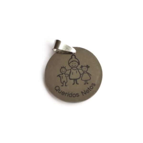 Medalha em aço inoxidável- Queridos netos