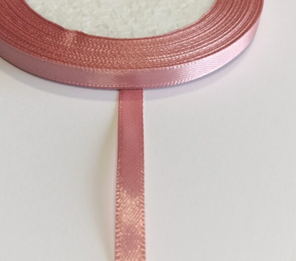 Fita de cetim -6 mm- Rosa chá