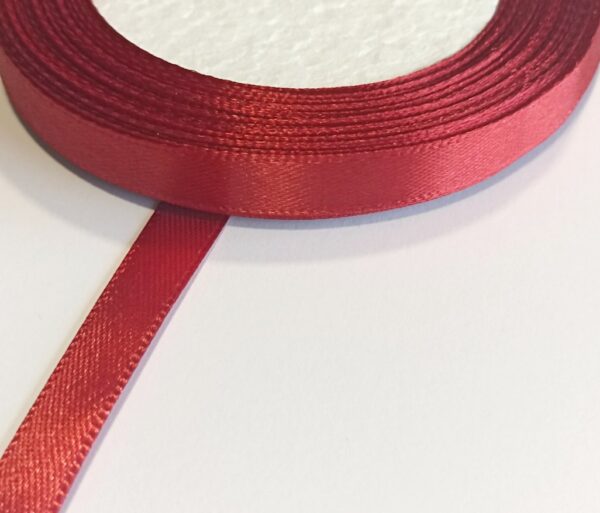 Fita de cetim -6 mm- Vermelho escuro