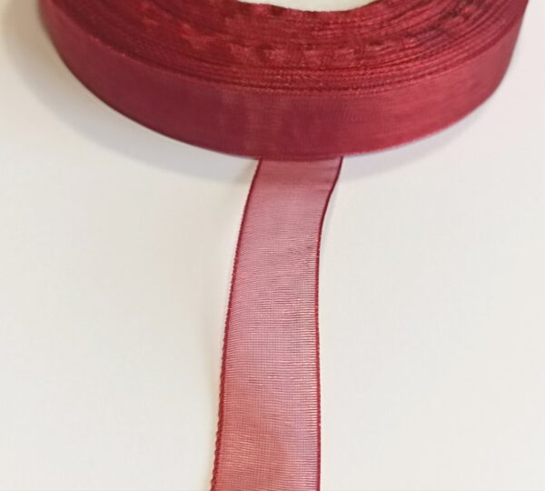Fita organza 15 mm- Vermelho escuro