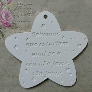 Molde em silicone, estrela saudade