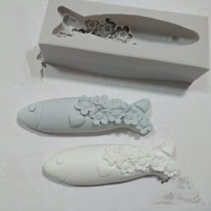 Molde em silicone -Sardinha com flores